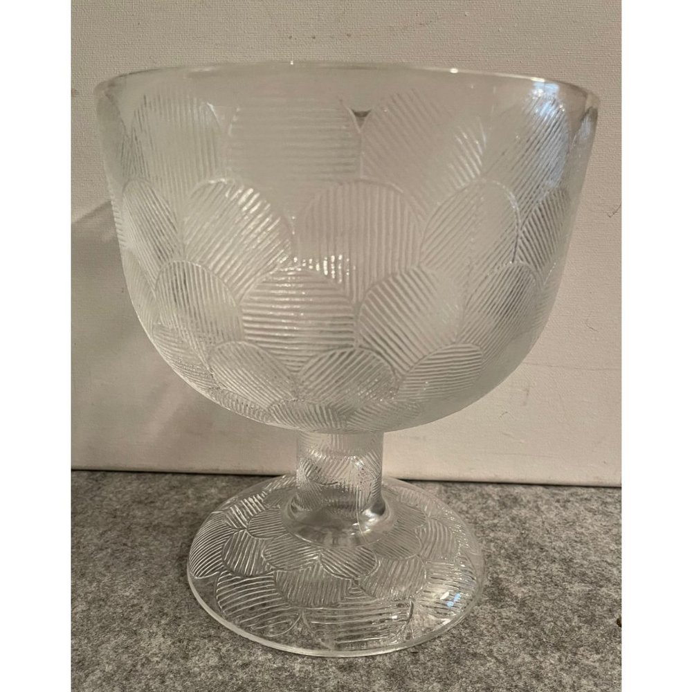 Vintage Nuutajarvi Miranda Pedestal Bowl From Finland 1960's   #1067